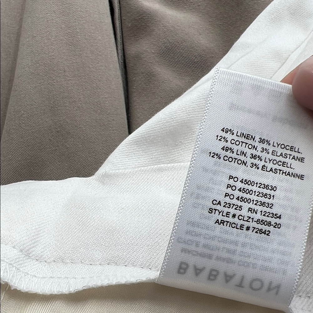 Aritzia Conan trouser White Tailored Linen Pants slim crop work trouser summer - Picture 10 of 10